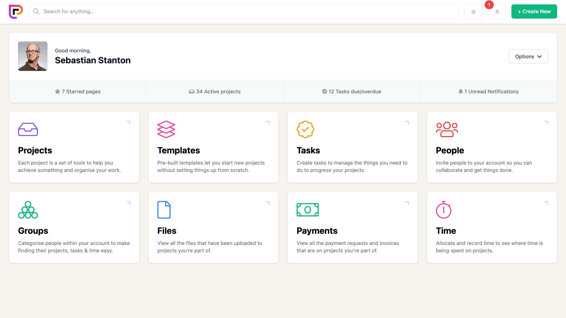 Project.co Software - Dashboard