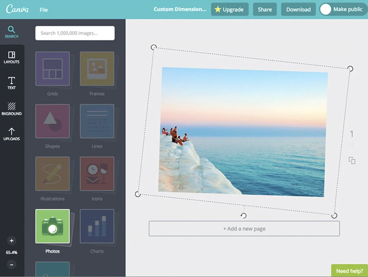 Canva photo editor