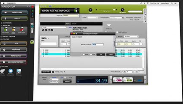 POSIM Retail POS dashboard screenshot