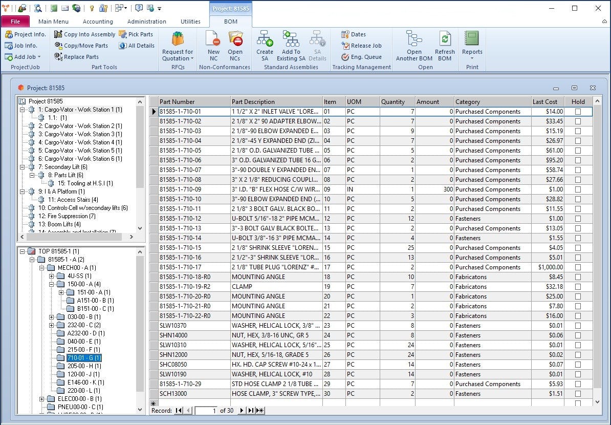 Total ETO Software - BOM