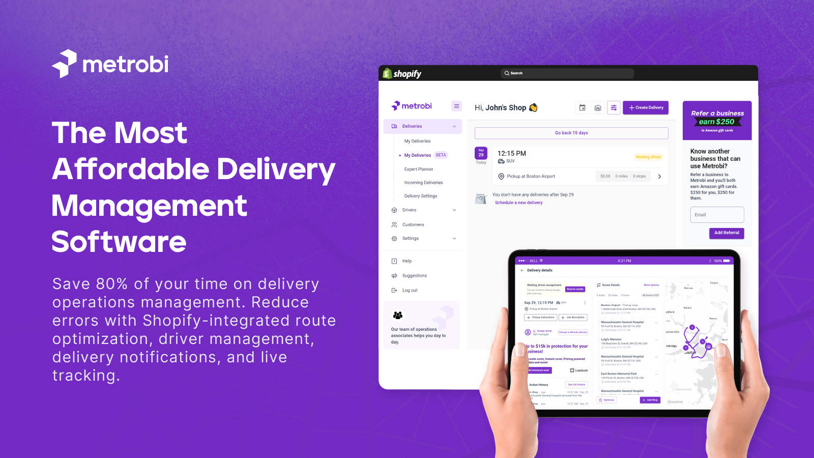 Metrobi Software - The most affordable delivery management software