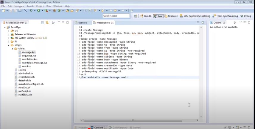 Oracle NoSQL Database screenshot: Oracle NoSQL Database configuring messages