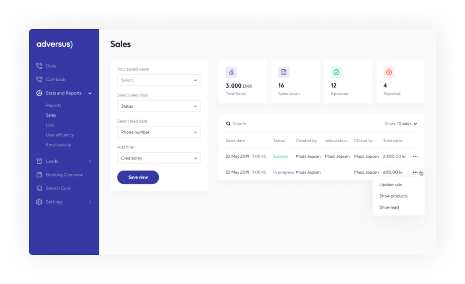 Adversus sales report-thumb