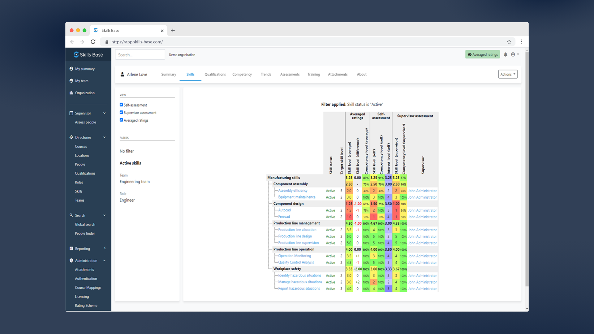 Skills Base Software - Real Time Skills Matrix Reporting