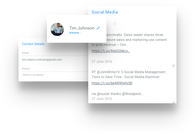 Capture client information from social media