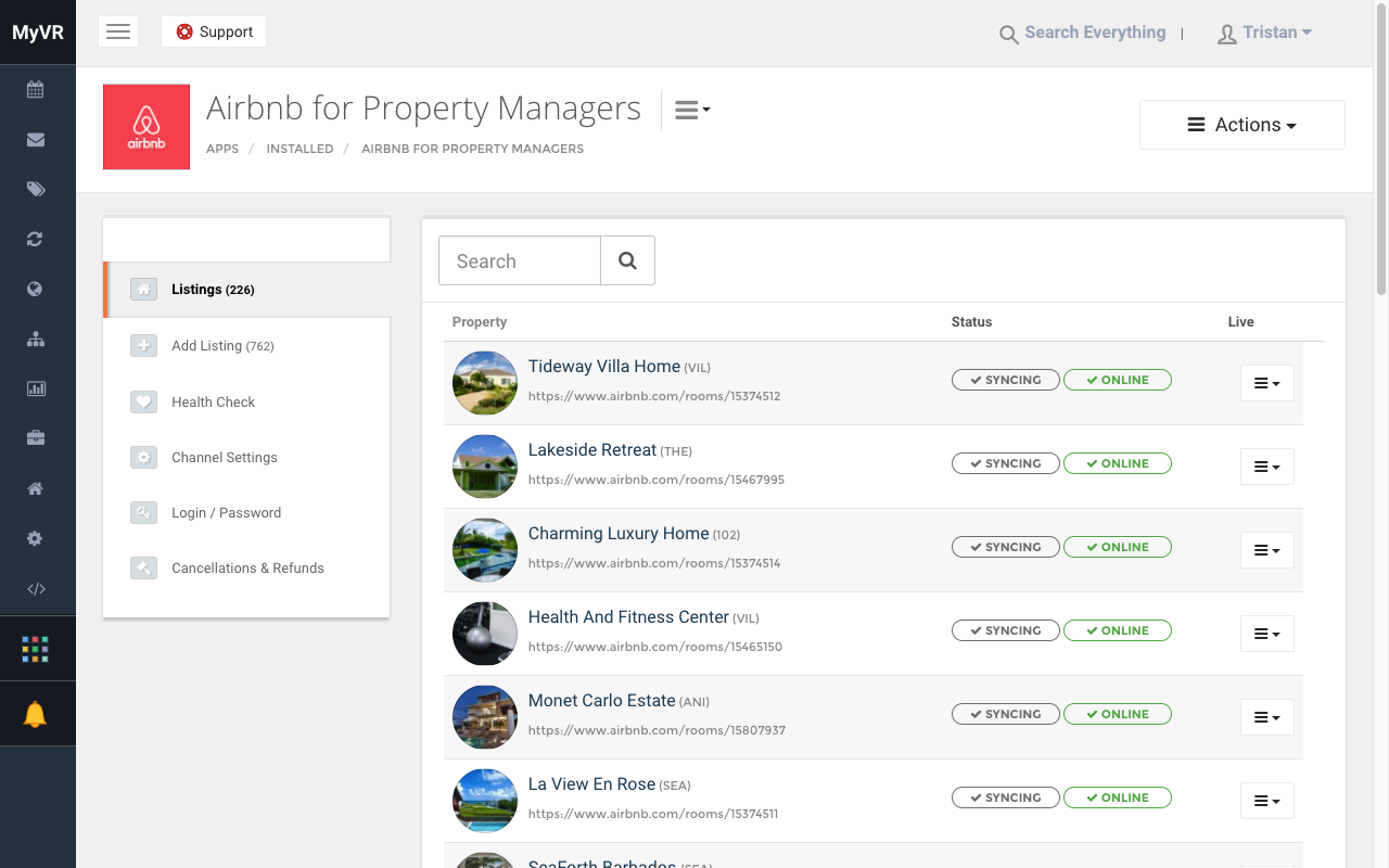 MyVR Software - Automatically list your properties across 70+ premium listings sites. MyVR offers users centralized management of their advertising across Airbnb, HomeAway, TripAdvisor, Booking.com, Expedia and more!