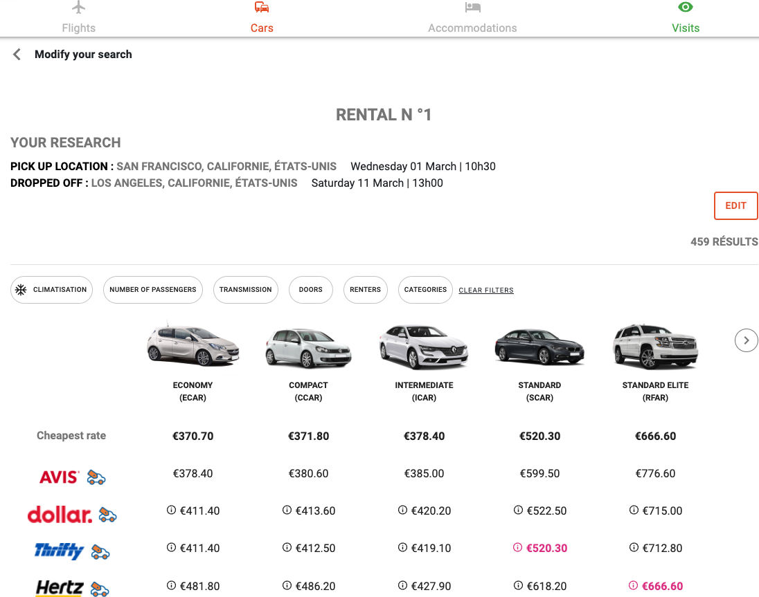 Easy car rental search, compare and book.