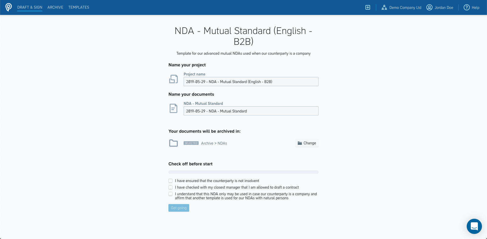 Precisely Software - Precisely contract draft screenshot
