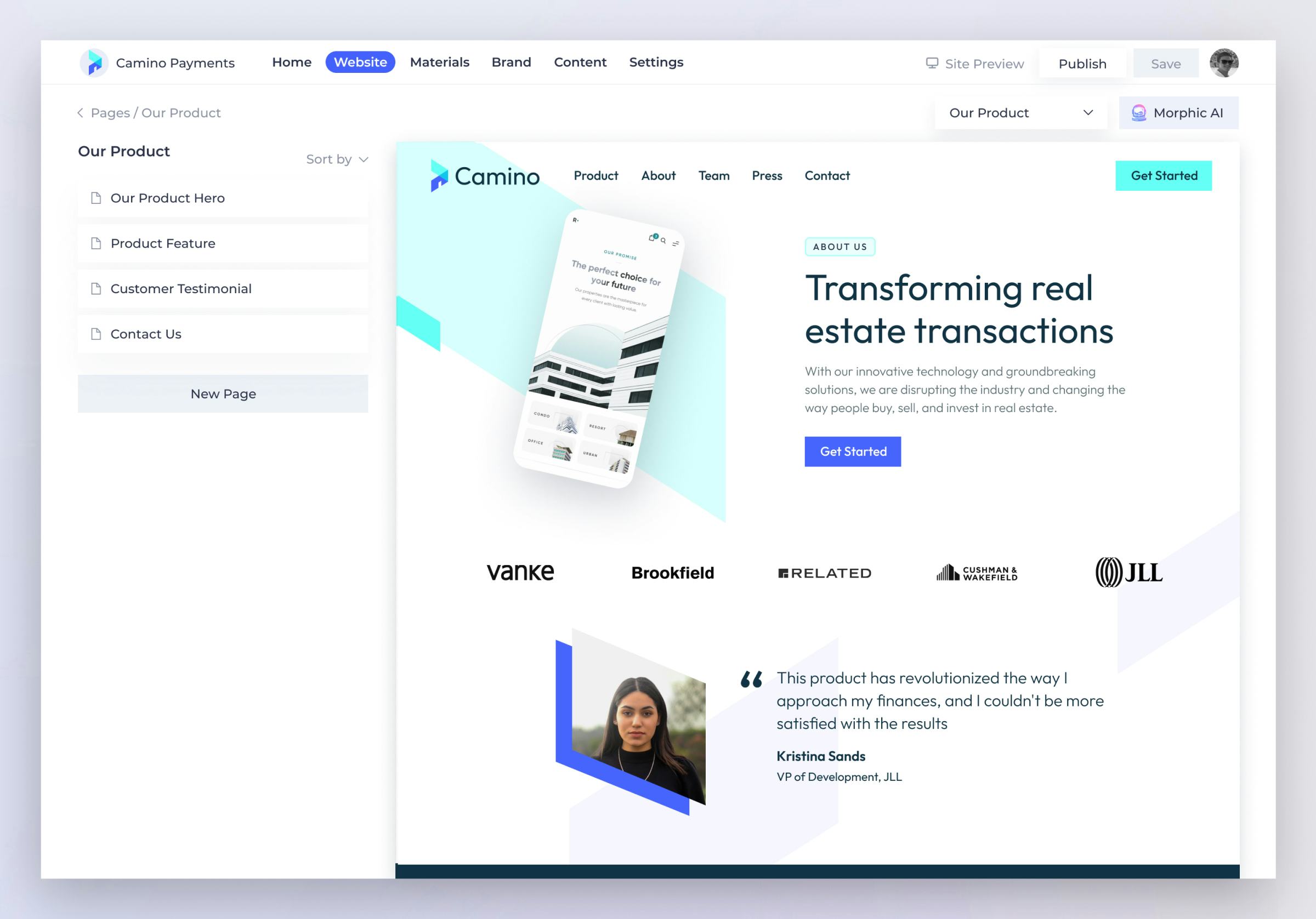 Morphic Software - Morphic Site Editor - Page