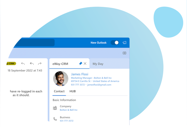 eWay-CRM Software - Get up-to-date in two seconds. Just select an email to get a complete history of communications from anybody on your team.