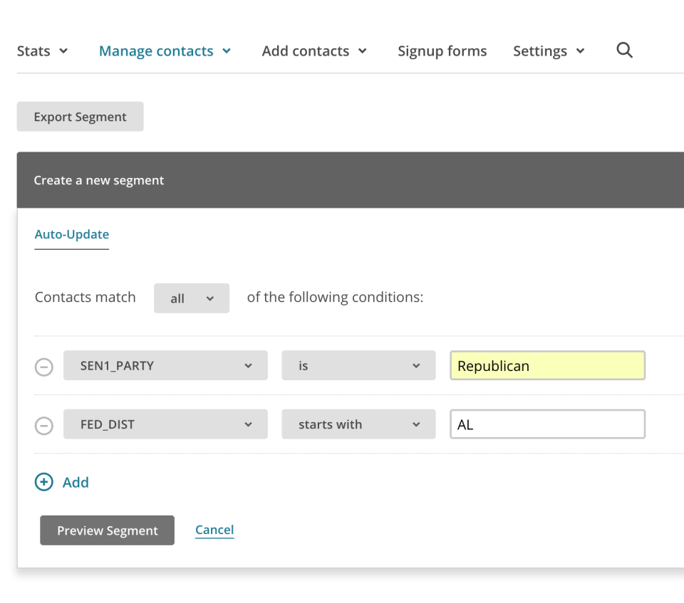 Districtor Software - Districtor audience targeting screenshot