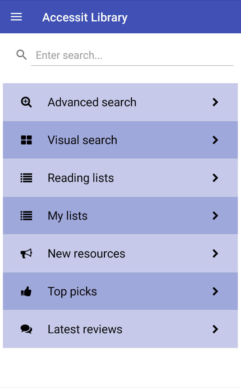 With Accessit Library's native mobile apps, students can search the library catalog and manage reading lists from their smartphone