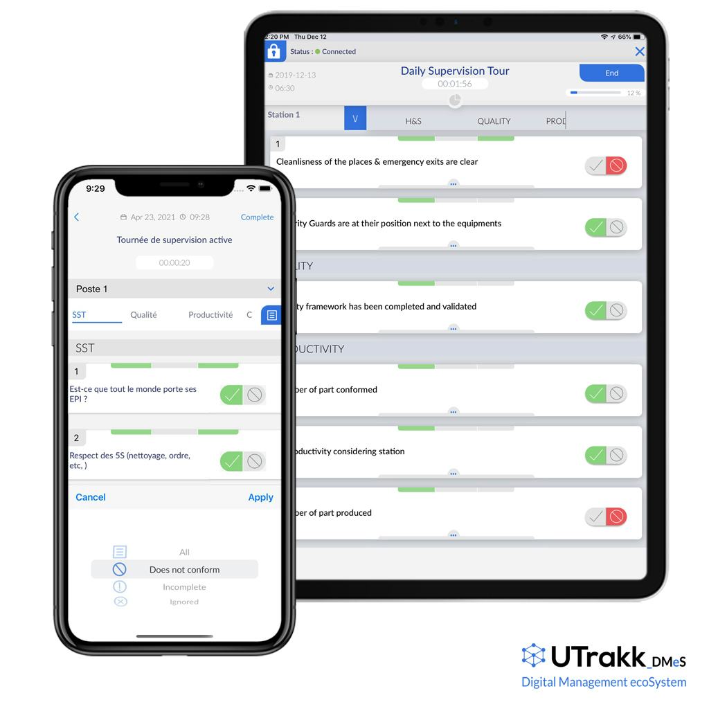 UTrakk DMeS Software - Gemba Walks and Active Supervison Tours