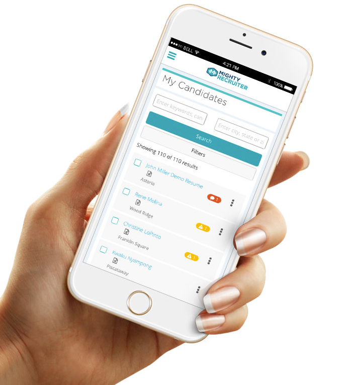 Manage candidates while on the go