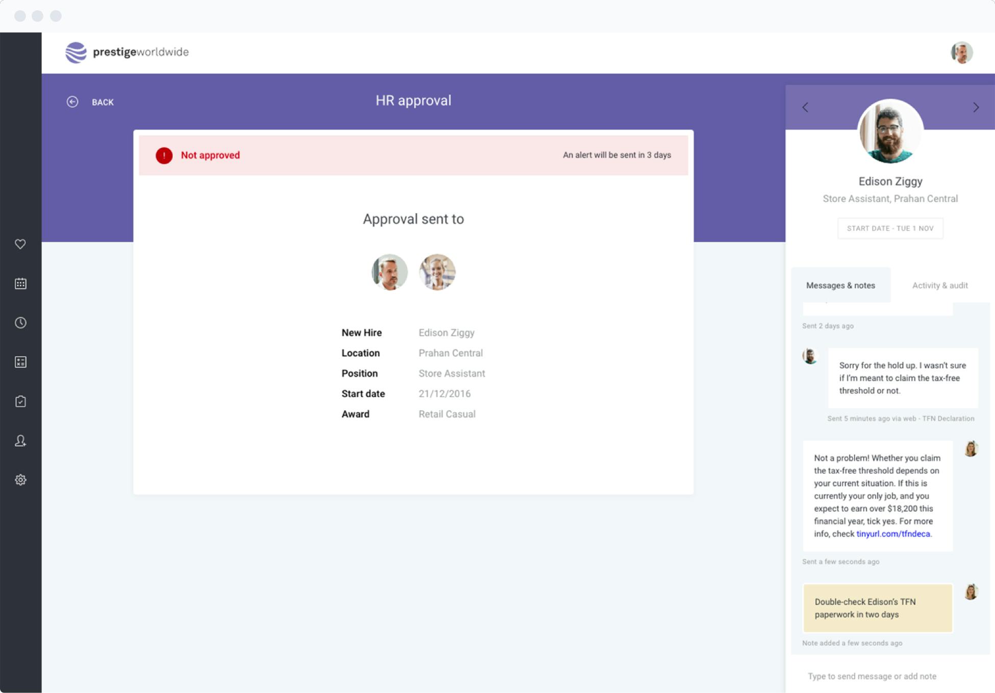Ento Software - Use automated digital workflows to onboard new staff.