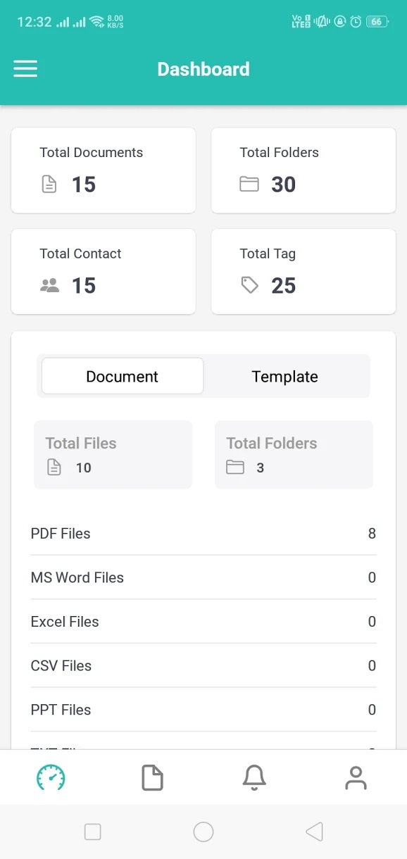 FilesDNA screenshot: Dashboard of FilesDNA