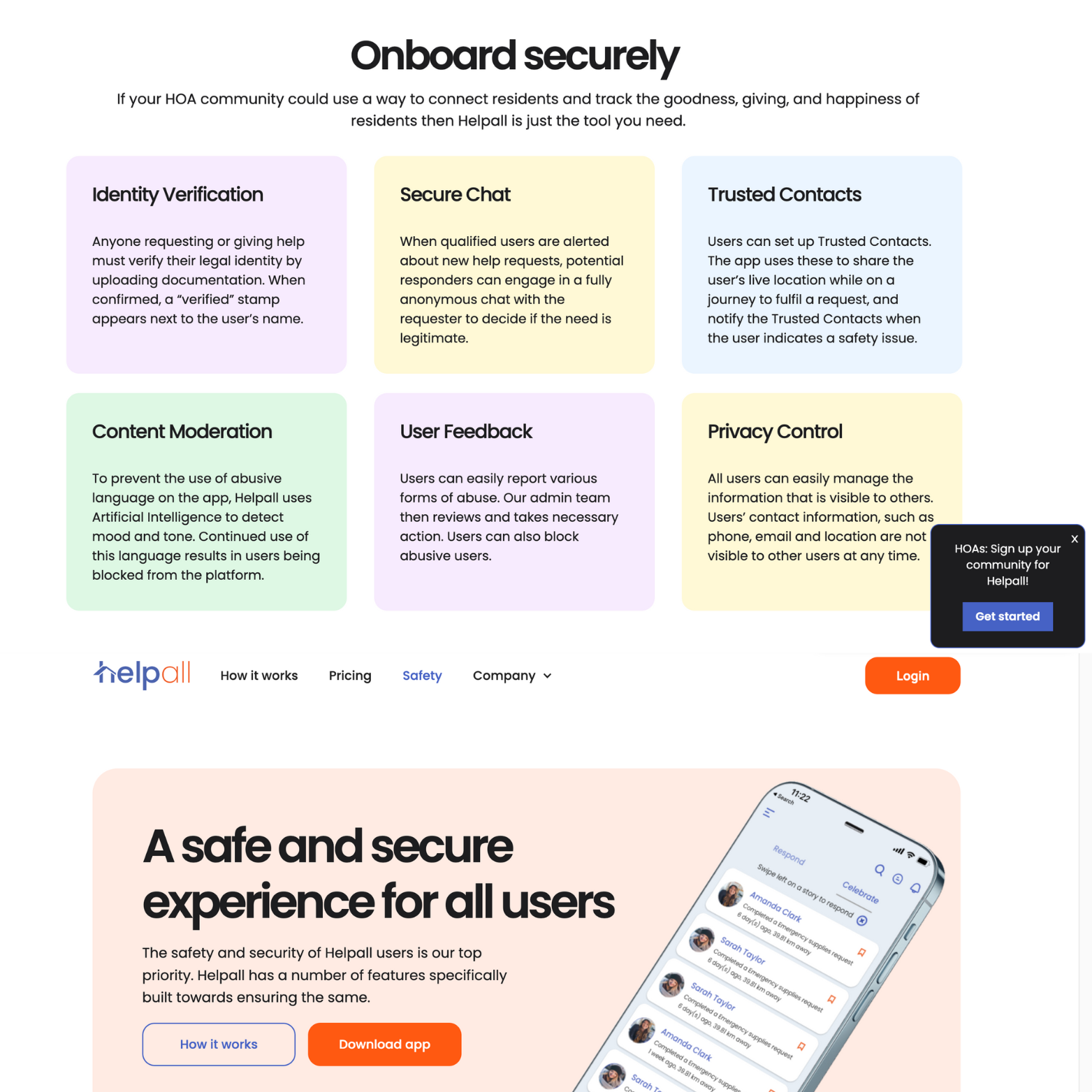 The safety and security of Helpall users is our top priority