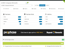 RepeatRewards Software - New Owner Dashboard