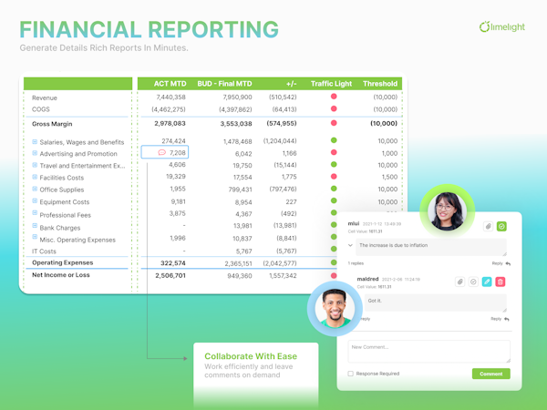 Limelight Software - Financial Reporting
