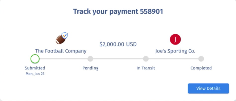Track Every Payment with Veem. See where your money is - from when you send it, to when your receiver gets it.