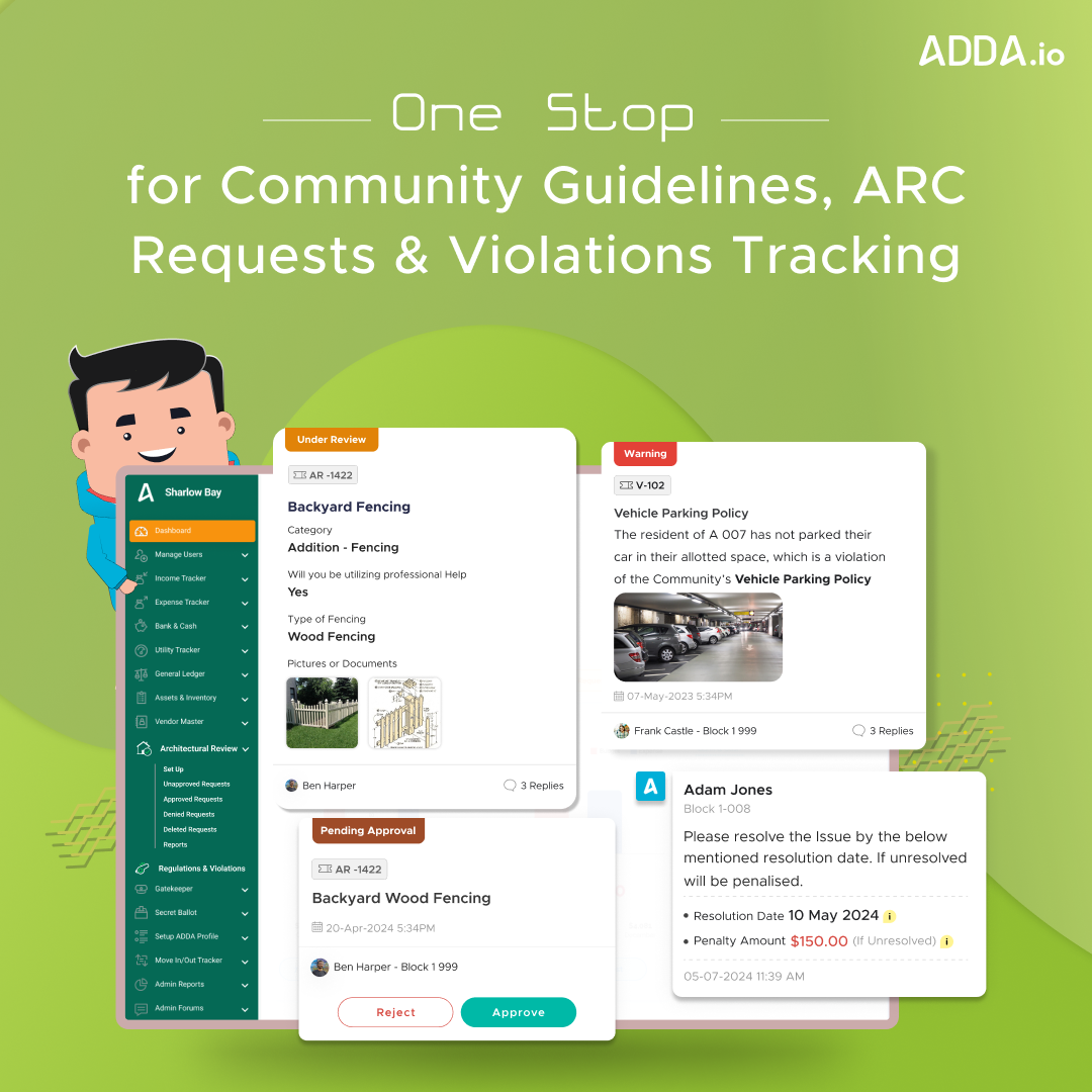 HOA - Community Guidelines, ARC Requests, Violations Tracking