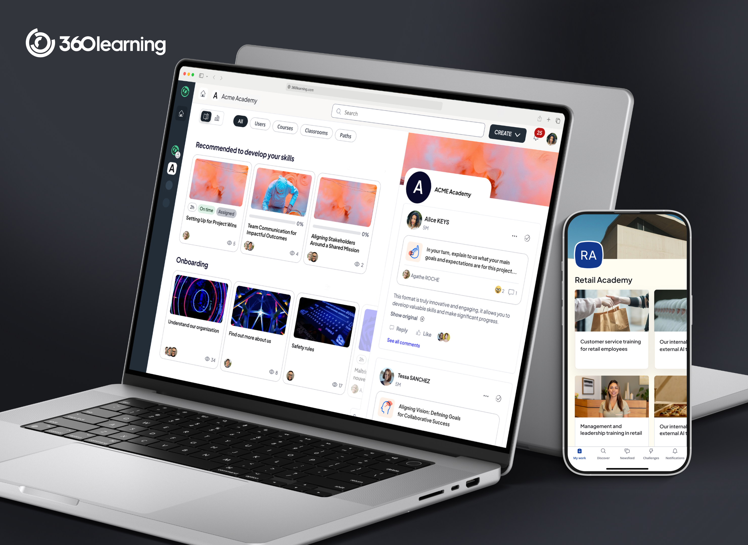 360Learning Software - Be known for being right. Right learning, right audience, right time.