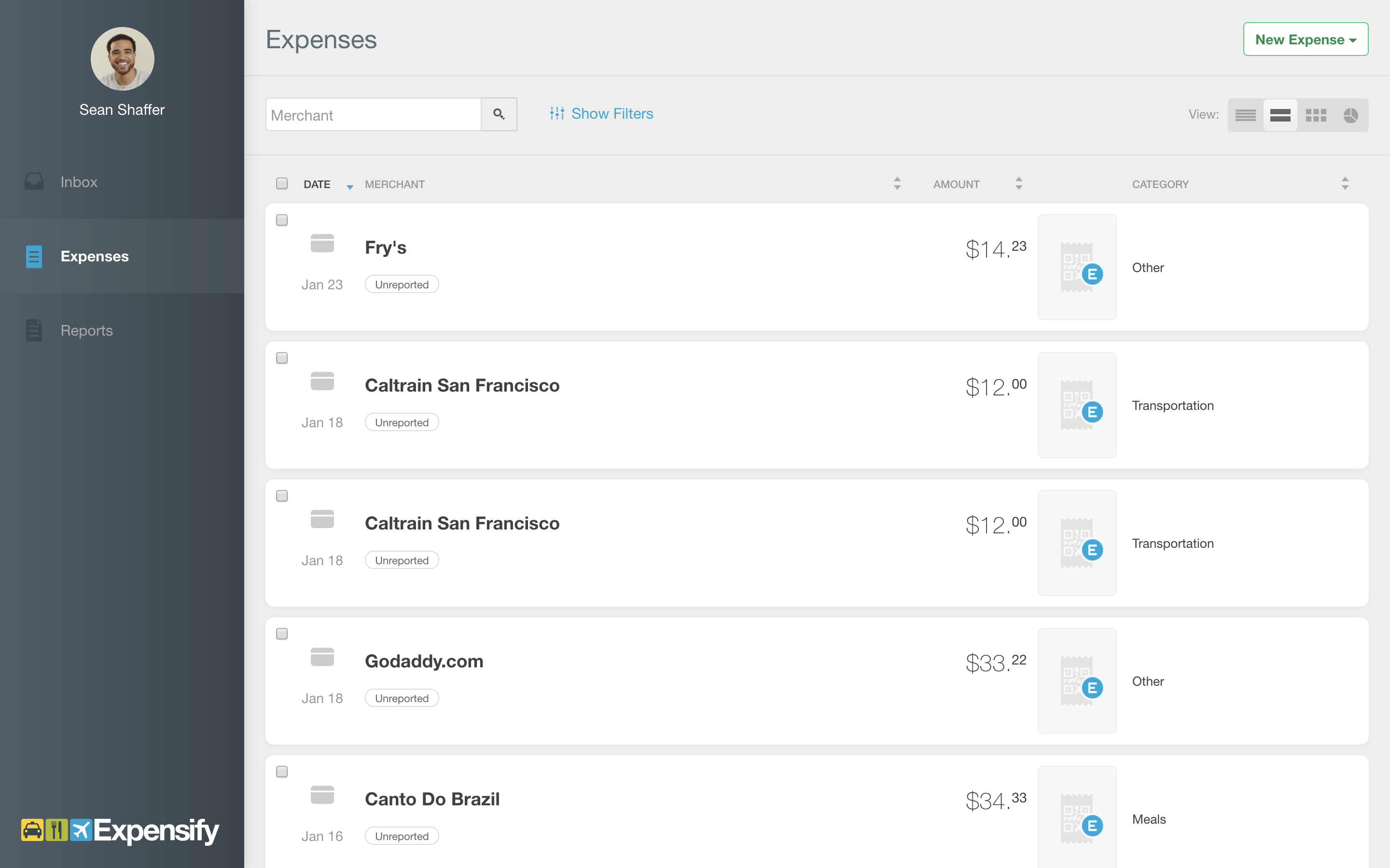 Expensify Software - Expense reports