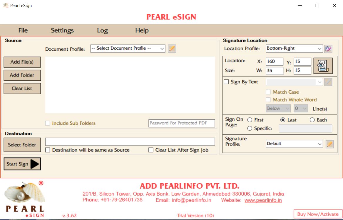 Pearl eSign screenshot: Desktop Based Pearl eSign Solution 