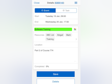 Schedule it Software - Users can also schedule events or tasks through the Schedule It mobile app