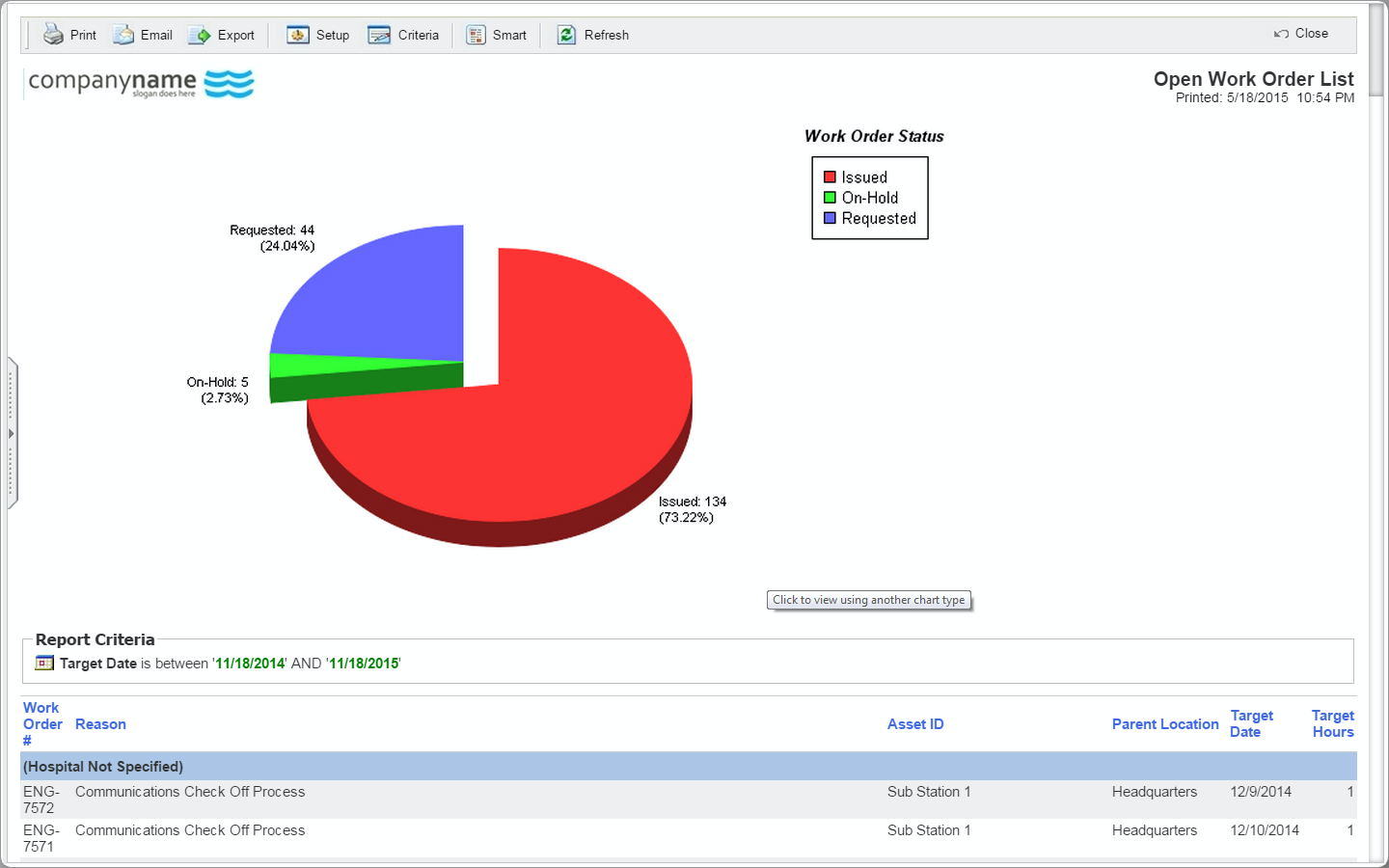 Maintenance Connection Software - Generate reports with Maintenance Connection's report builder