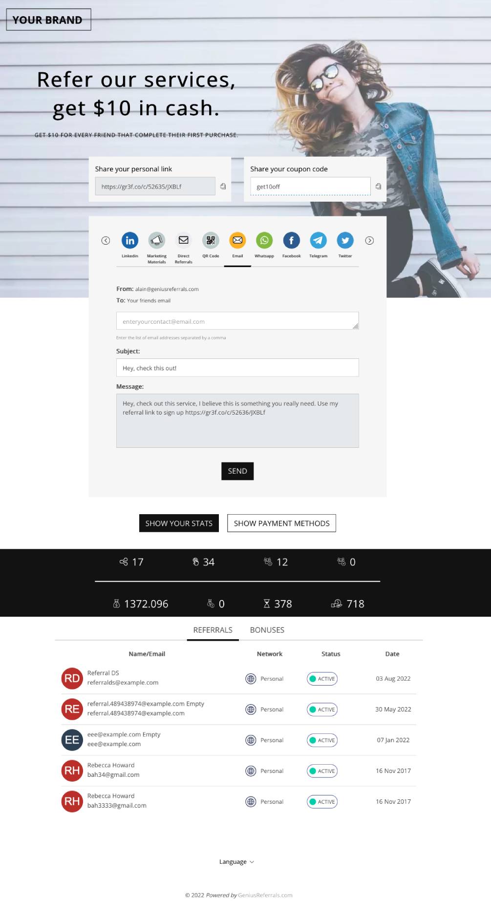 Genius Referrals screenshot: https://geniusreferrals.com/genius-magpie-template