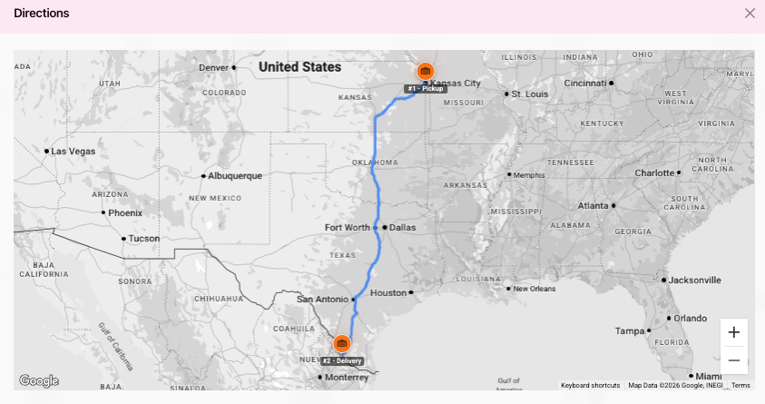 Prime TMS screenshot: Prime TMS track loads within Strata