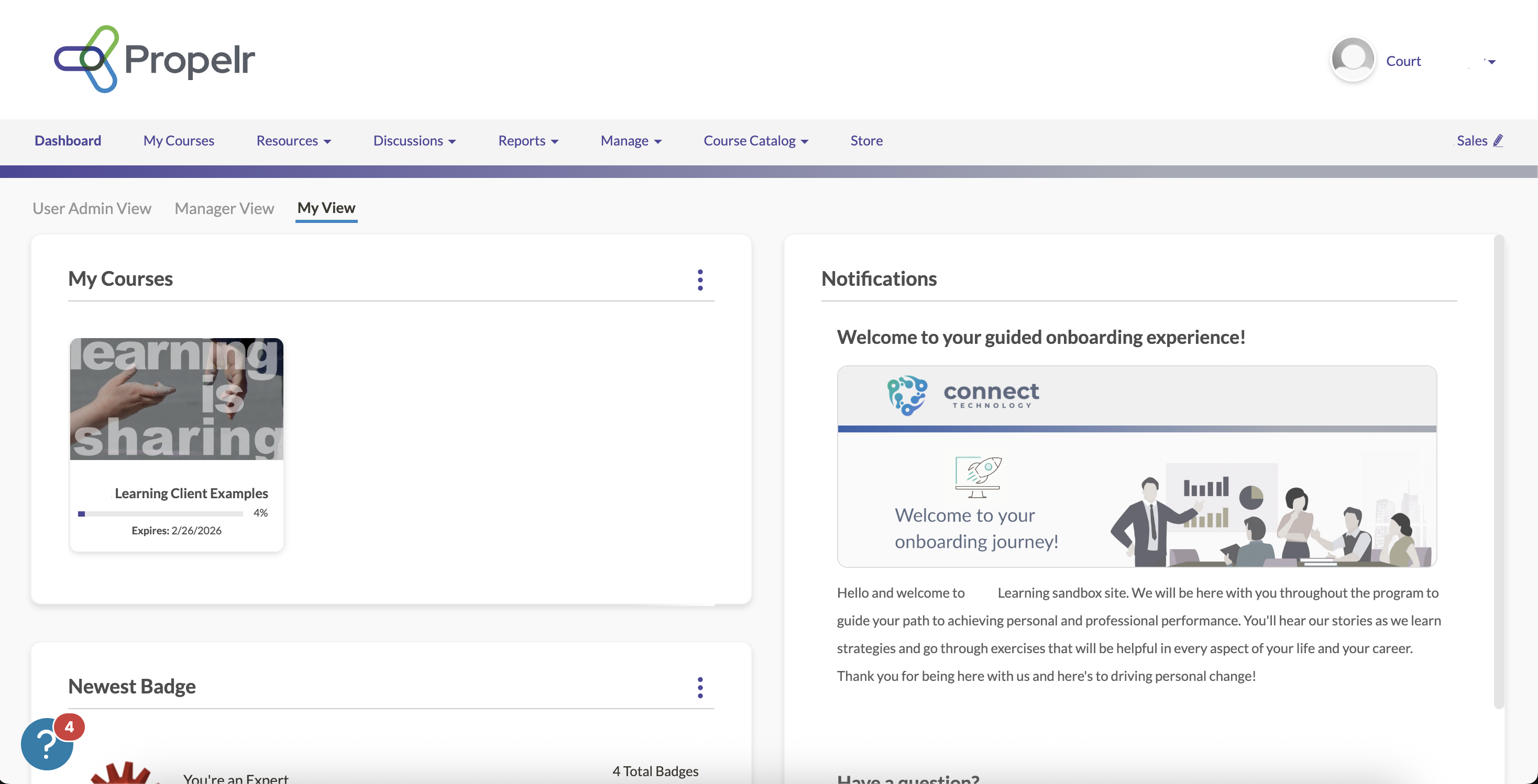 Propelr screenshot: Propelr role-based access control (RBAC)