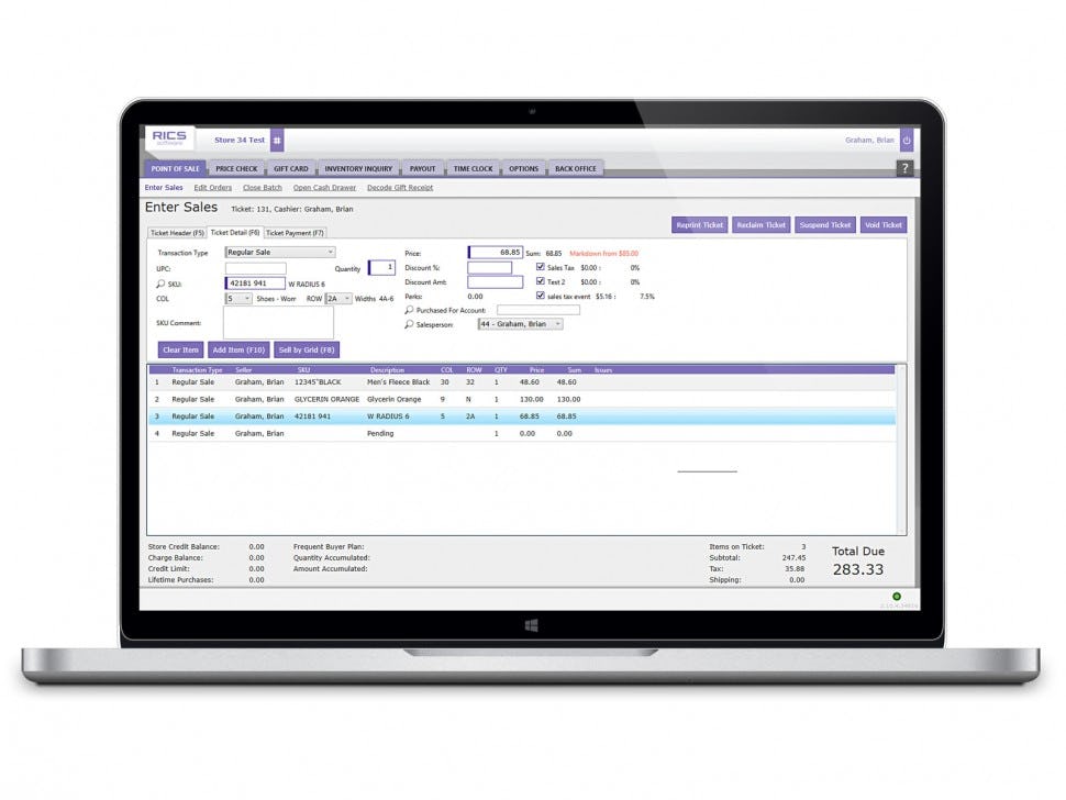 RICS Software Software - POS