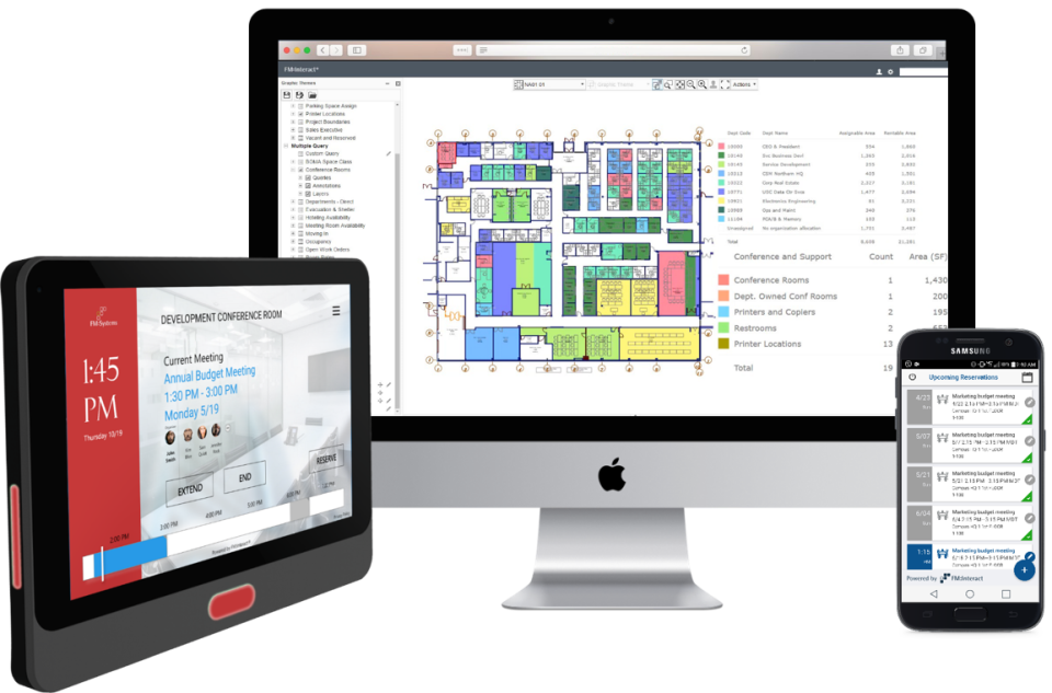 Space reservation digital signage