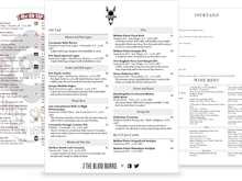 Evergreen Software - A range of templates for print menus are included