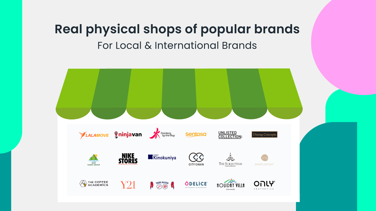 Real Physical Shops of Popular Brands