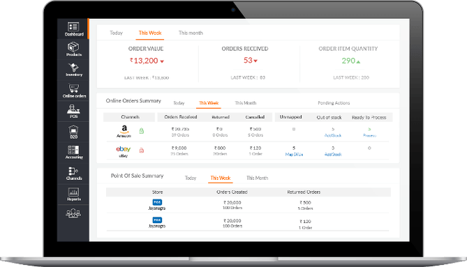 Primaseller screenshot: Primaseller enables users to manage their sales and inventory for multiple physical and online stores and marketplaces