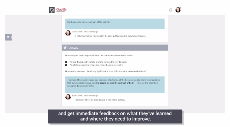 Activity feedback is provided by course directors, outside specialists, or peer evaluation