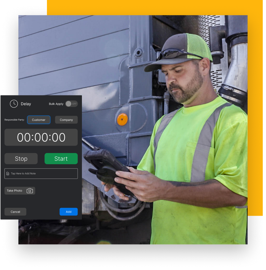 Hauler Hero screenshot: Quick and easy job time tracking