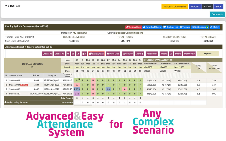 ClassTrack Software - Classtrack.com attendance tracking