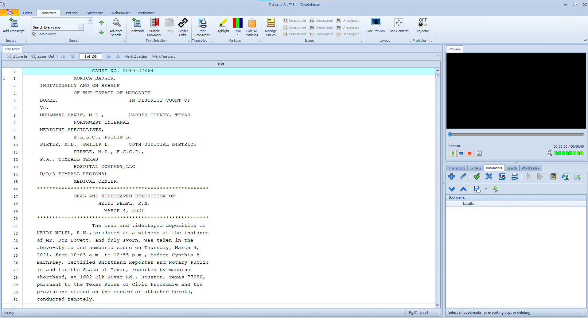 TranscriptPro screenshot: TranscriptPro Main User Screen

