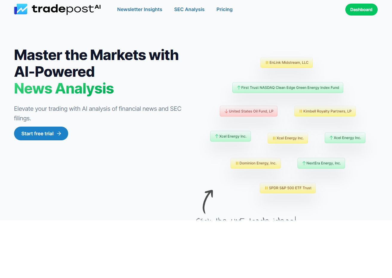 Tradepost.ai frontpage