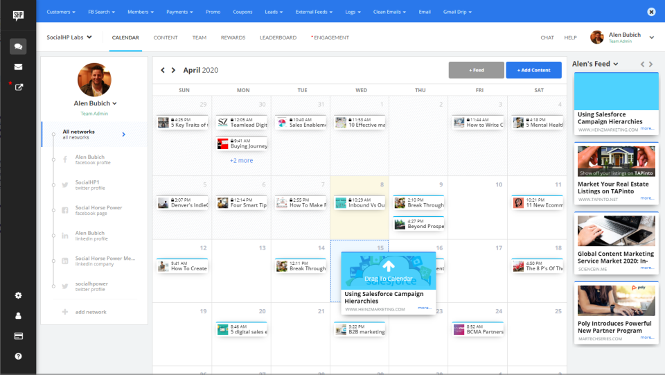 Social HorsePower scheduler overview by network