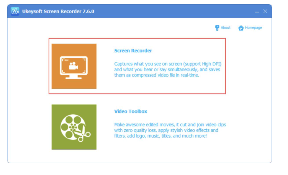 UkeySoft Screen Recorder Software - Screen recording and video editing