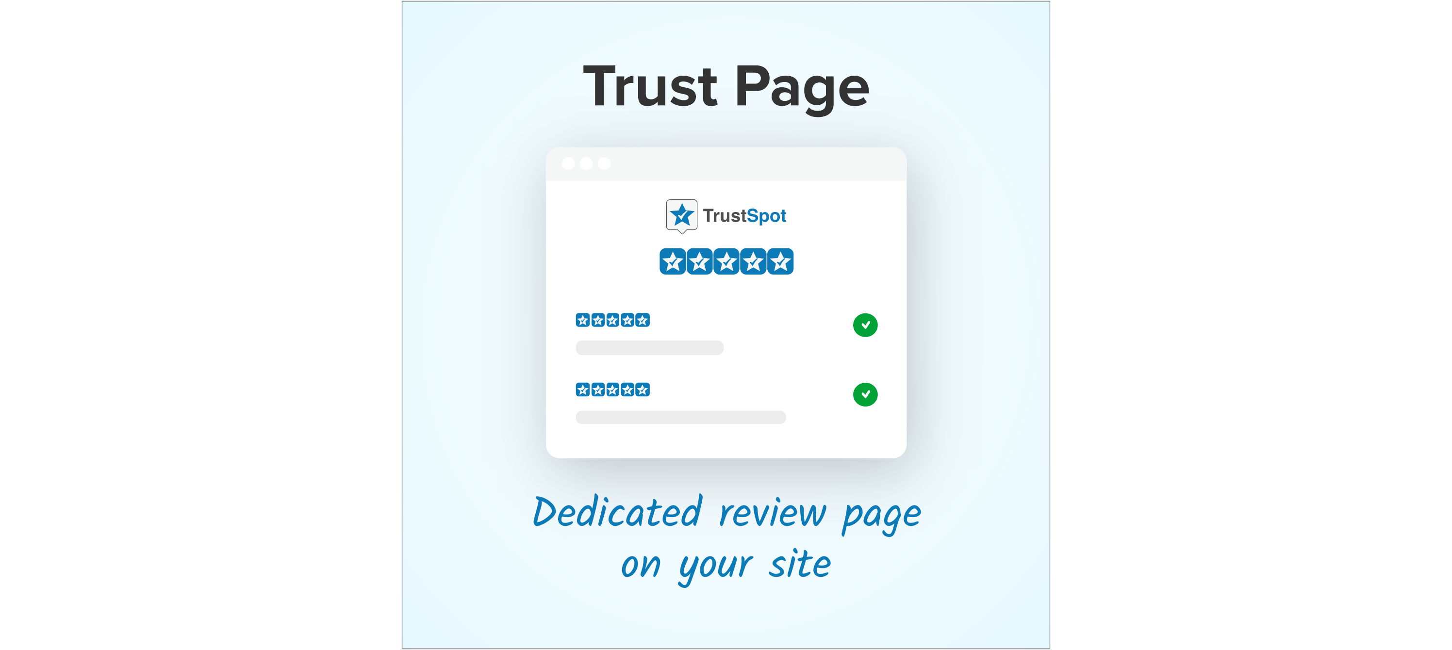 Dedicated review page on your site.