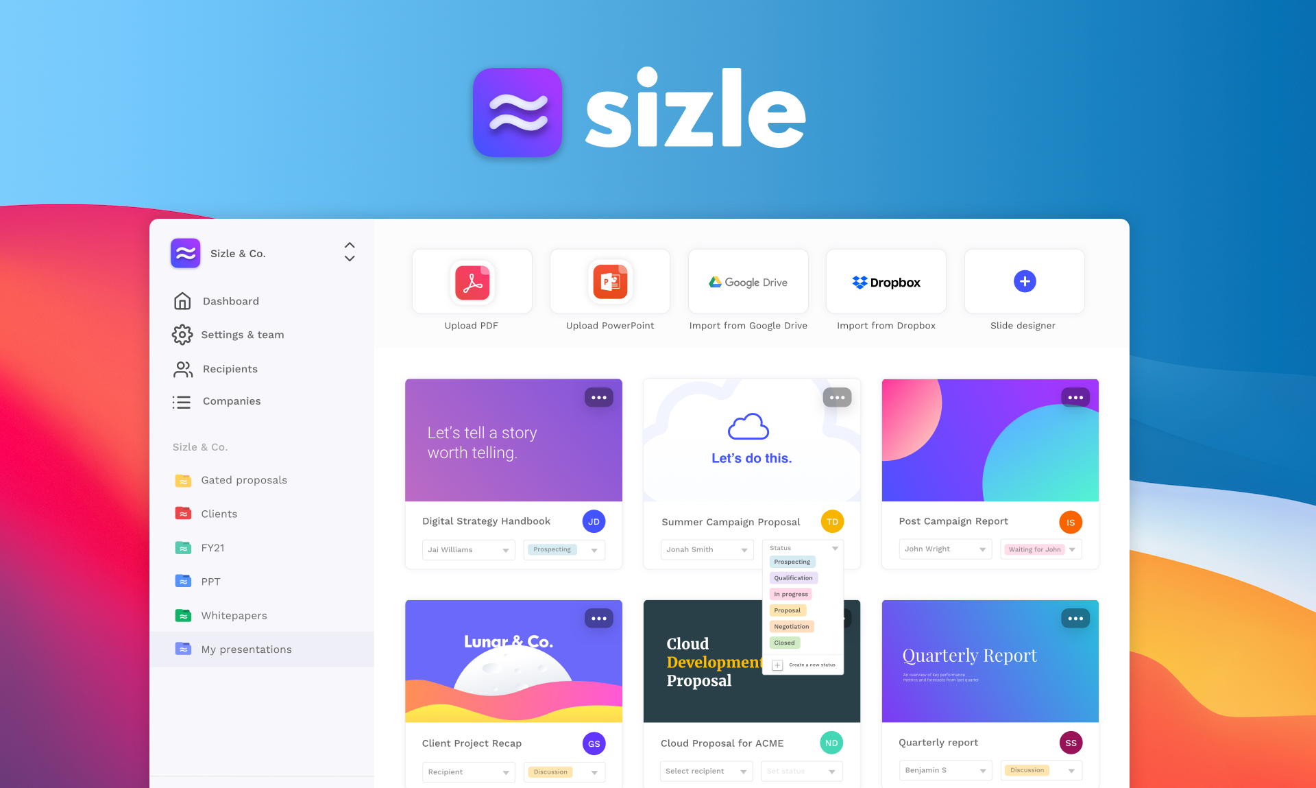 Sizle templates