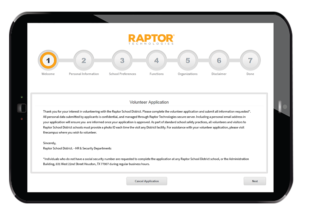 Raptor Volunteer Management Software - 2