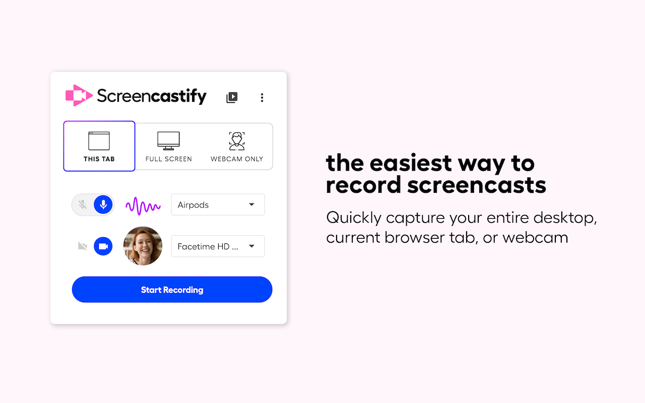 Screencastify screenshot: The fastest way to capture and share your screen
