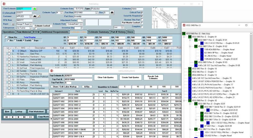 ShopKeeper Job Control Software - Complex Assembly